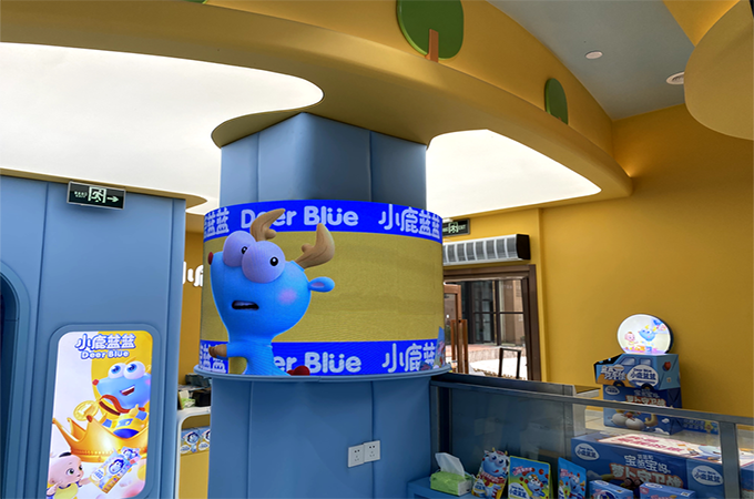 婴童食品小鹿蓝蓝音视频异形屏（圆柱屏）搭建项目